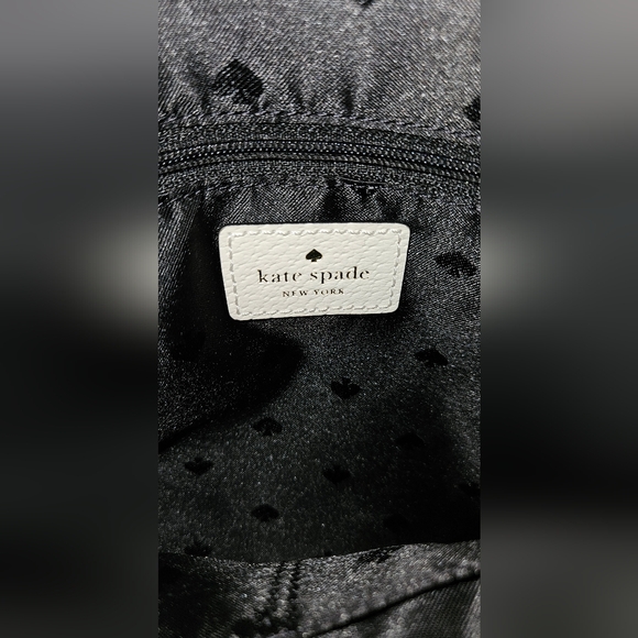KATE SPADE Classic Handbag Crossbody Black White Bow New without tags - Picture 8 of 9